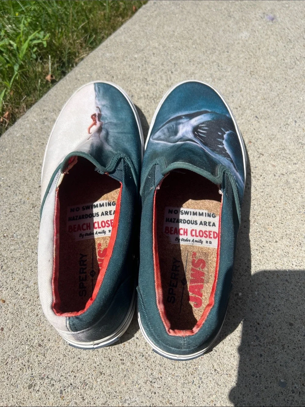 Sperry Topsider Jaws Graphic Slip-On Boat Shoe Sneakers Men’s Size 9M